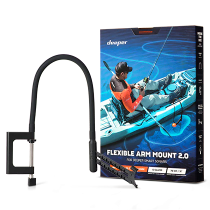 Deeper Sonar Flexible Arm Mount 2.0 for Boat or Kayak